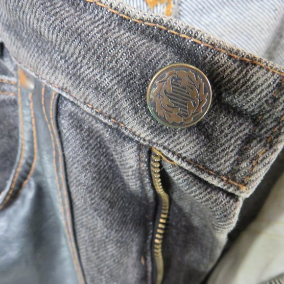 Cottage Craft Denim & Leather Pants - Picture 4 of 8